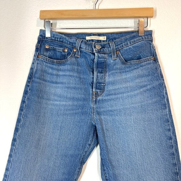 Levi's Wedgie Straight Jeans Button Fly 28 - Picture 5 of 13